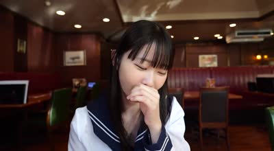 EROFV-279 【アフスク☆セックス】明るい笑顔と関西弁がめっちゃかわいいご阳気ガール!!キツキツなパイパンマ○コに溢れる程大量精子注入!!