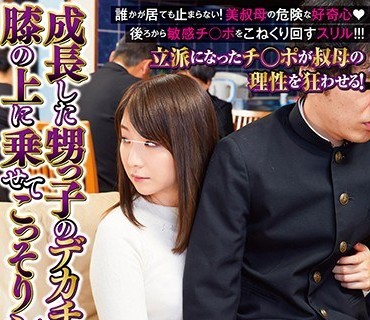 NHDTB-362 成長した甥っ子のデカチンが触りたくて膝の上に乗せてこっそりシゴきまくる叔母